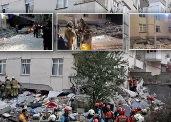 Maltepe’de 7 katlı binanın 3 katı çöktü: 7 kişi enkaz altında