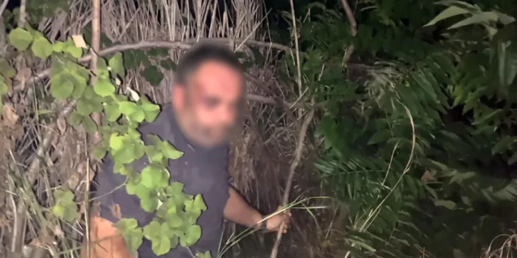 Bursa’da aracını bırakıp çalılıklara kaçan sürücü uyuyakaldı
