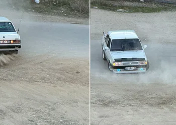 Drift atan sürücüye 143 bin lira ceza