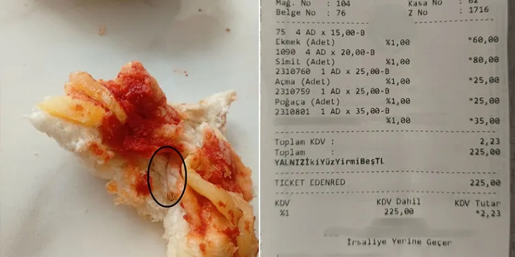 Oğlunun yediği ekmeğin içinden çatal iğne çıktı