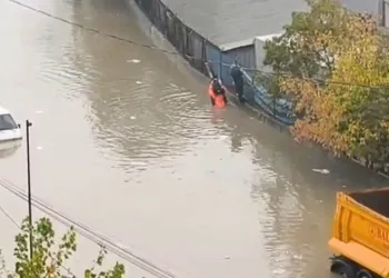 Duvarın üzerinde yürüyen öğrenciyi sırtına alarak kurtardı