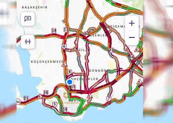 İstanbul’da yağmur trafiği: Yoğunluk yüzde 87 oldu