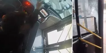 Önce şoförle tartıştı sonra kapının camını kırdı