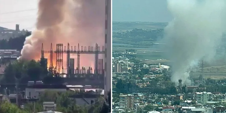 Diyarbakır’da trafo bomba gibi patladı