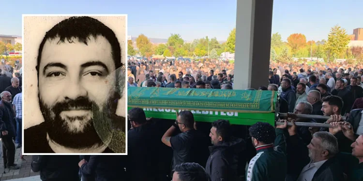 İş kazasında hayatını kaybeden iş yeri sahibi son yolculuğuna uğurlandı