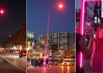 Pembe lambalar, farkındalık için yandı