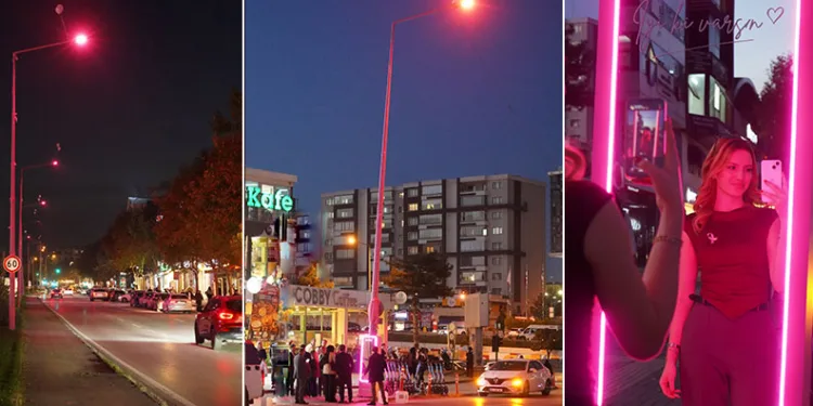 Pembe lambalar, farkındalık için yandı