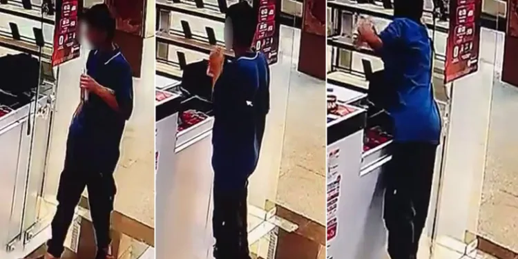 Bursa’da telefon hırsızlığı: Elini kolunu sallayarak çaldı