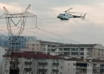 Bursa’da iletim hatlarına helikopterli bakım