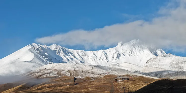 Erciyes’e kar yağdı, güzel görüntüler ortaya çıktı